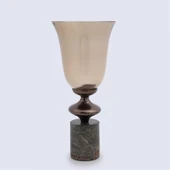 Vitale Brown Cam Mermer Vazo 16*16*35.35 cm - 1