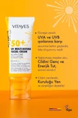 VITAYES Yüz Güneş Kremi Spf50 Çok Fonksiyonlu Yüksek Uv Koruma Yaşlanma Karşıtı Nemlendirme Cilt Bakımı 50ml - 3