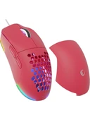 Rampage Blink Pembe RGB Optik Kablolu Oyuncu Mouse