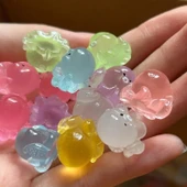 3'lü Karanlıkta Parlayan Mini Ahtapot Figürleri - 5