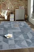 MONET 4127A Gri klasik Modern Toz Tutmayan Halı Kilim - 1