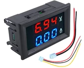 0.56" 100V 10A Çift LED Ekranlı Voltampermetre - 1