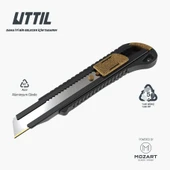 UTTIL AURA NATURA NMUK05-AN 18 mm Metal maket Bıçağı, %40 Ahşap - 2