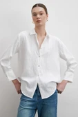 Çizgi Detaylı Gömlek Beyaz - 2