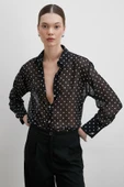 Puantiyeli Gömlek Siyah thumbnail 4