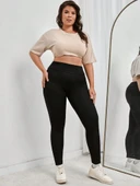 Kadın Yüksek Bel Dalgıç Spor Tayt - 1