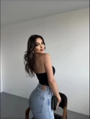 Sandy Asimetrik Büzgülü Straplez Bluz - Siyah - 1