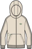 adidas Çocuk  Beyaz  Sweatshirt GFX FZ HOODIE JZ9932 thumbnail 2