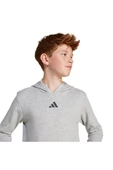 adidas Unisex Çocuk  Gri  Sweatshirt J SMI HOODIE JD3288 thumbnail 5