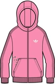 adidas Çocuk  Pembe  Sweatshirt GFX FZ HOODIE JZ9933 thumbnail 1