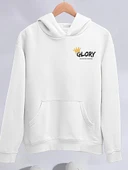 Kışlık Üç İplik Kapşonlu SweatShirt - Beyaz - 1