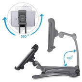 By Nevser® 360 Derece Dönebilen Mutfak Masaüstü Telefon Tablet Tutucu Ayarlanabilir Esnek Ayaklı Metal - 5