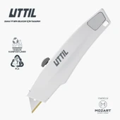 UTTIL Aura Natura PAUK06-AN Kompostlanabilir Vidasız Gövdeli 3 kademe kilitli Maket Bıçağı - 1