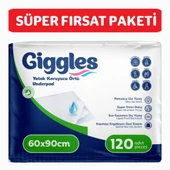 Giggles 60x90 Yatak Koruyucu Örtü 30'lu 4 Paket 120 Adet - 1