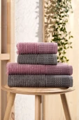 Mira Home 4 Parça Maral Battal %100 Pamuklu Banyo Havlu Takımı 90x160 Cm - 6