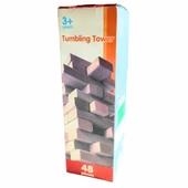Juno 48 Parça Natural Jenga Tumbling Tower - 1