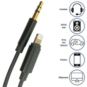 By Nevser® iPhone Lightning Aux Araç Dönüştürücü Ses Kablosu 35 mm Jack Girişli - 3