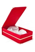 Özcan Tasarım Kırmızı Kadife Kutu - Kristal Plaket Kutusu - Cam Plaket Kutusu - 1