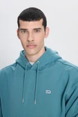 Riders by Lee  Regular Fit Normal Kesim %100 Pamuk Kapüşonlu Içi Polarlı Mavi Sweatshirt L80YRYA64M - 4