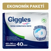 Giggles 60x90 Yatak Koruyucu Örtü 10'lu 4 Paket 40 Adet - 1