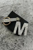ANH012 ZİRKON TAŞLI M HARF ANAHTARLIK - 1