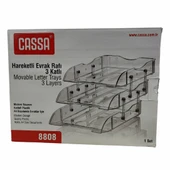 Cassa 3 Lü Evrak Rafı Hareketli Şeffaf 8808 - 5