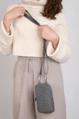 M 226 Mega Bag Krinkıl Kumaş Unisex Küçük Omuz Çantası, Telefonluk - 8
