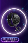 Akıllı Saat ve Kulaklık Seti Dokunmatik Ekran 5.0 Bluetooth Bağlantılı Sesli Görüşme - 4