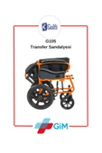 Golfi G105 Transfer Sandalyesi Frenli Tekerlekli Sandalye Hasta Taşıma Sandalyesi - 3