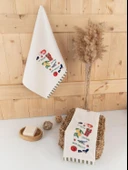 %100 Pamuk İkili 40x66 cm Renkli & Nakışlı Koleksiyon Havlu Seti - 8