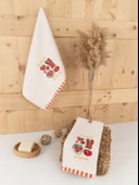 %100 Pamuk İkili 40x66 cm Renkli & Nakışlı Koleksiyon Havlu Seti - 11