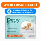 Pepy 60x90 Hijyenik Tuvalet Eğitim Pedi 30'lu 3 Paket 90 Adet - 1