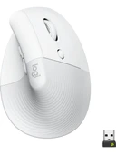 Logitech Lift 910-006475 Beyaz Dikey Sessiz Ergonomik Optik Kablosuz Mouse