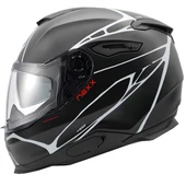 NEXX Y.100 B-SIDE MAT SİYAH-BEYAZ KASK - 1