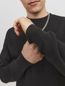 Jack Jones Erkek Bisiklet Yaka Siyah Sweatshirt 12241694S thumbnail 5