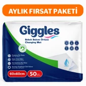 Giggles Bebek Bakım Örtüsü 60x60 50 adet - 1