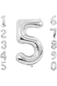 Gold  Folyo Balon 5 Rakam 100 cm (40 İnç)  5 Yaş Balonu - 5 Yaş Balon - 5 Rakam Balon - 1