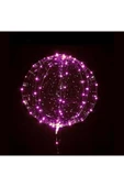 3 M LED PEMBE RENKLİ LED ŞEFFAF BALON ÇUBUKLU SET - 1