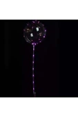 3 M LED MOR RENKLİ ŞEFFAF BALON ÇUBUKLU SET - 1