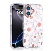 iPhone 16 Plus Kılıf Magsafe Şarj Özellikli Şık Çiçek Desenli Papat Kılıf thumbnail 4