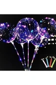 2 PİLLİ 3 FONKSİYONLU İSİKLİ BALON TRANSPARENT LED ŞEFFAF BALON ÇUBUKLU - 2