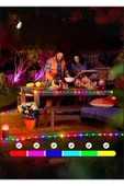 10 Metre Rgb Ses Kontrollü Kumandalı Telefon Kontrollü Kayar Magic Led Müzik Rgb Şerit Su Geçirmez - 5