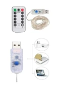 8 Modlu Usb Li Kumandalı 5 M Peri Led Dekoratif Amaçlı Rgb Karışık Renkli - 2