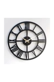 Siyah Ahşap 3mm Mdf Tam Sayılı Dekoratif Duvar Saati 40x40 - 1