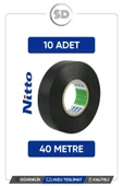 Izole 40 Metre Elektrik Bandı 10 Adet Set 19mmx40m - Elektrik Bandı - 1