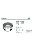 Paslanmaz Krom Evye 30x30 Karavan Eviye  K-30 Eviye Sifon Dahildir - 1