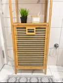 Bambu 3 Raflı Kirli Sepeti Çok Amaçlı Banyo Düzenleyici Organizer Raf - 3