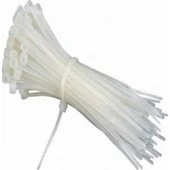 Meşem Cırtlı Plastik Kelepçe 3,6X370 100 Adet Beyaz (Kablobağı) - 1
