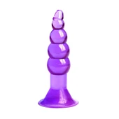 Backpart Boğumlu Vantuzlu 11.5cm Anal Tıkaç -  Mor - 1