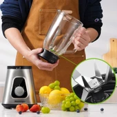 Rowenger 2in1 Inox 1.5lt Cam Hazneli Sürahili Smoothie Blender 600ml Kişisel Blender - 4